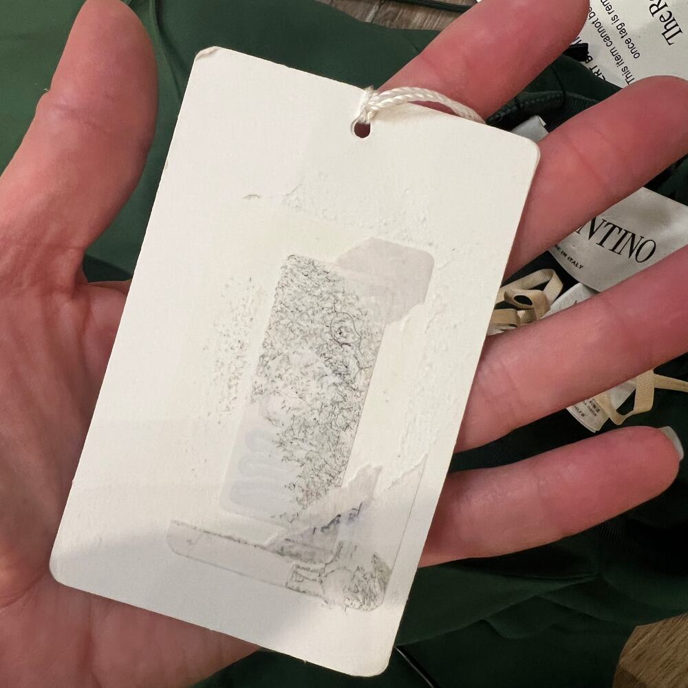 VALENTINO Women's Silk-Crepe Maxi Dress Size IT42/US6 In Emerald - Picture 12 of 14